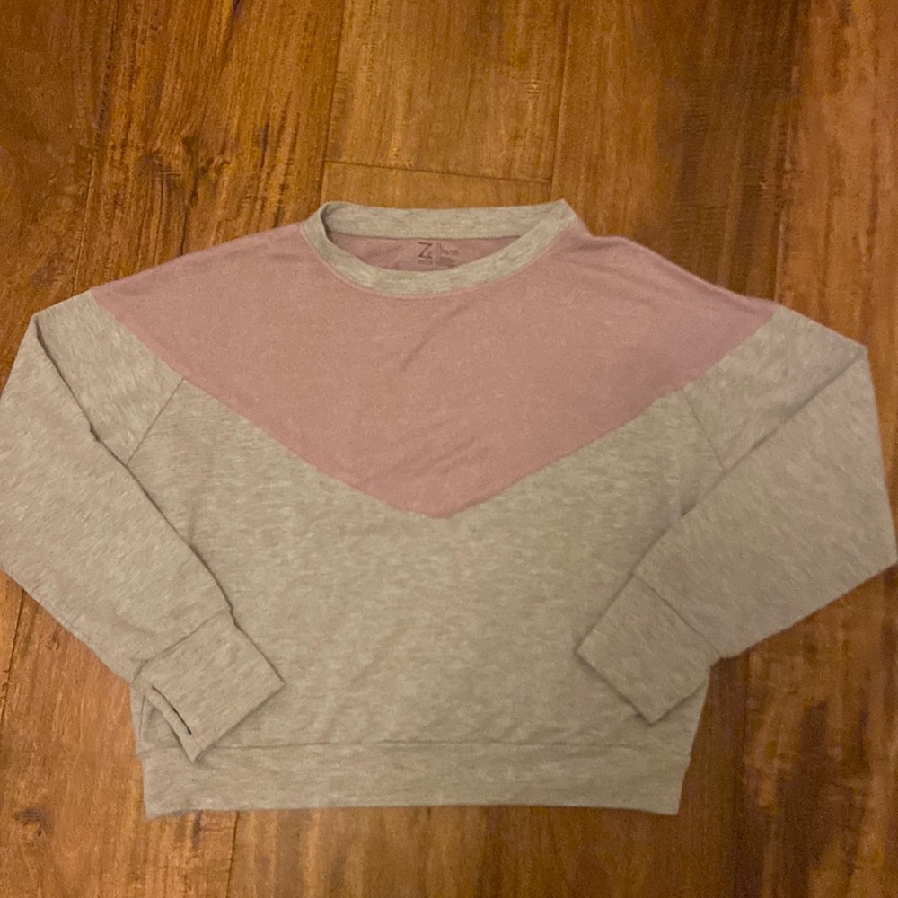 Z By Zella| Children’s Large (10-12)| Grey and Purple Long Sleeves Top